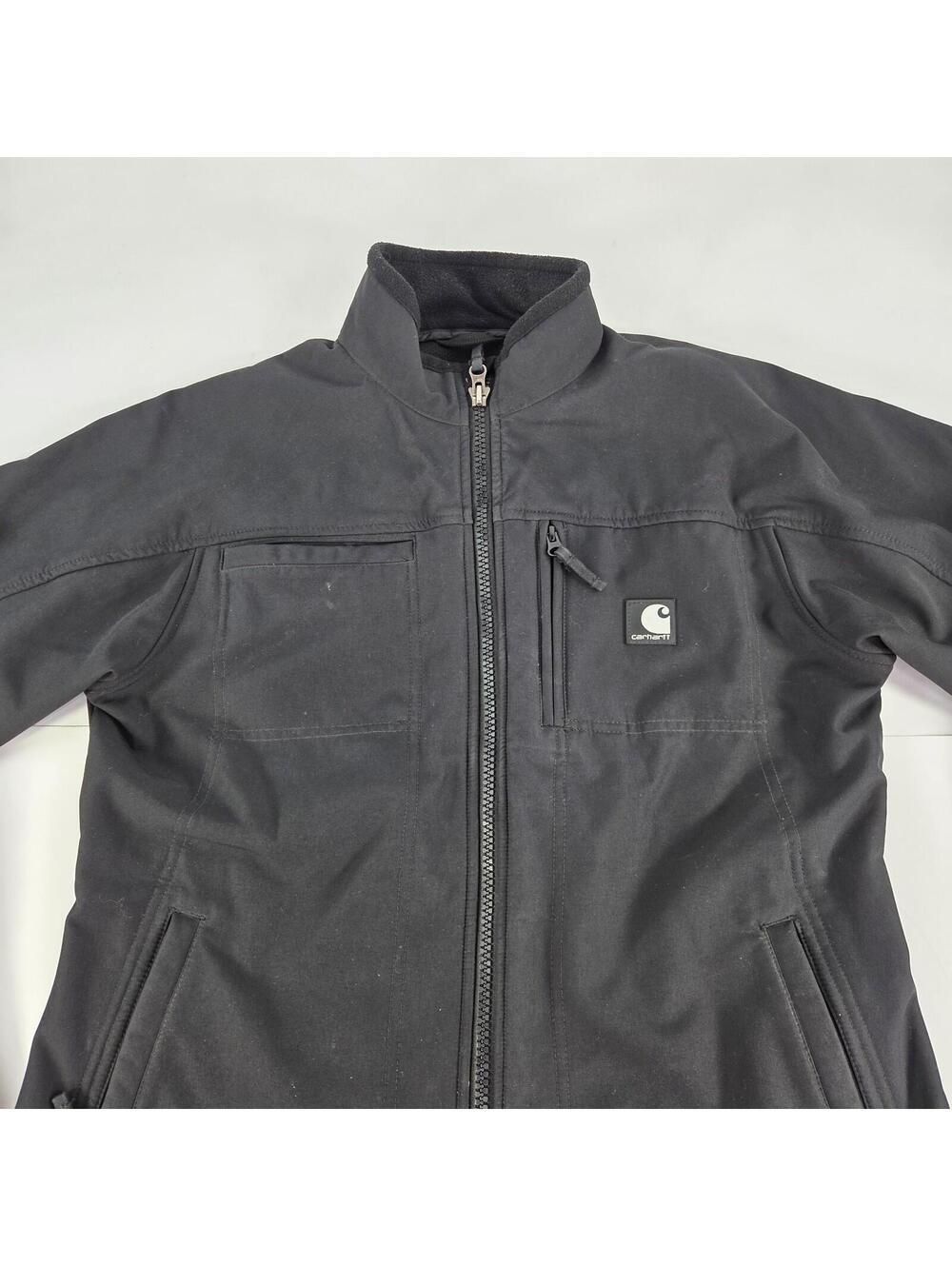 Carhartt Womens Black Full Zip Jacket Size M Softshell Rugged Flex Peak Fleece - Picture 10 of 14